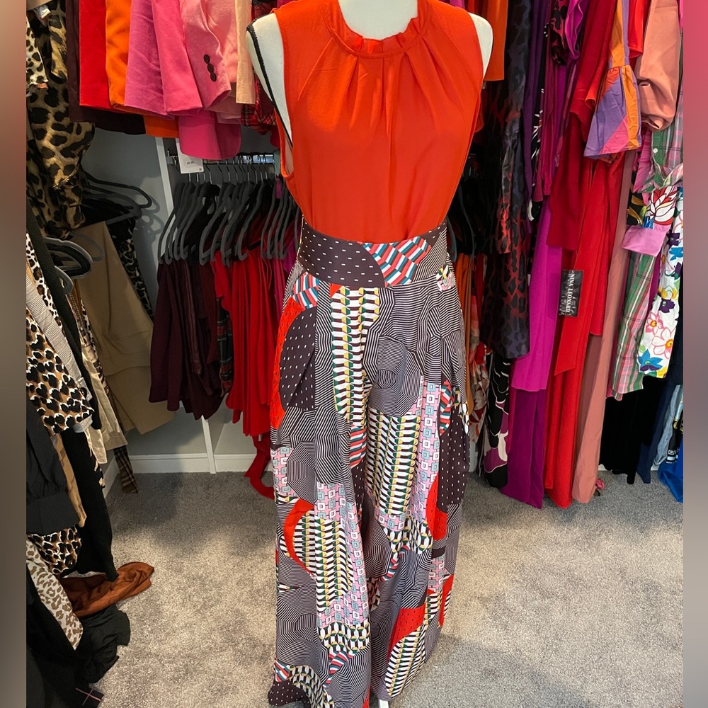 NWT Kosmios Wide Leg Abstract Pant
